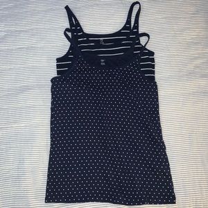 Set of 2 Gap tanks - stripe L, dotted XL
